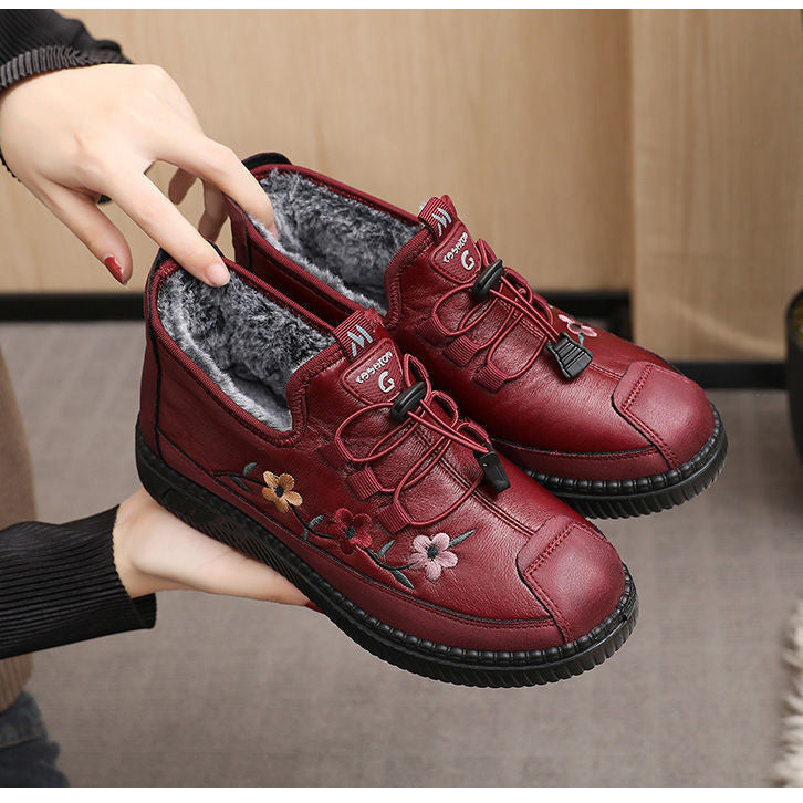 Comelyy Warm velvet cotton shoes and boots, anti-slip, waterproof and thickened snow boots