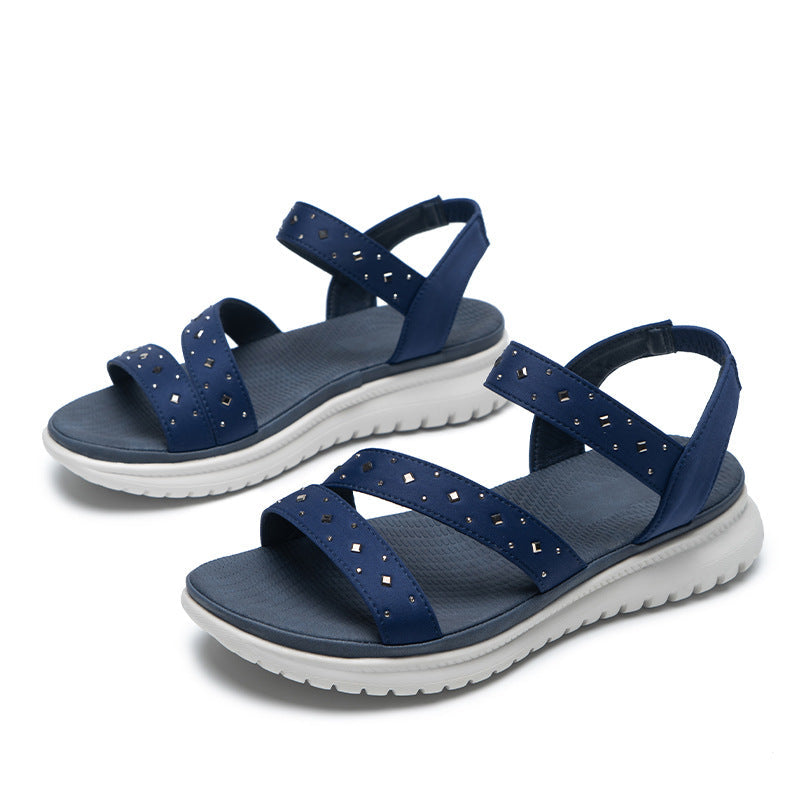 Comelyy Non-slip Soft-soled Rhinestone Fashion Women Sandals
