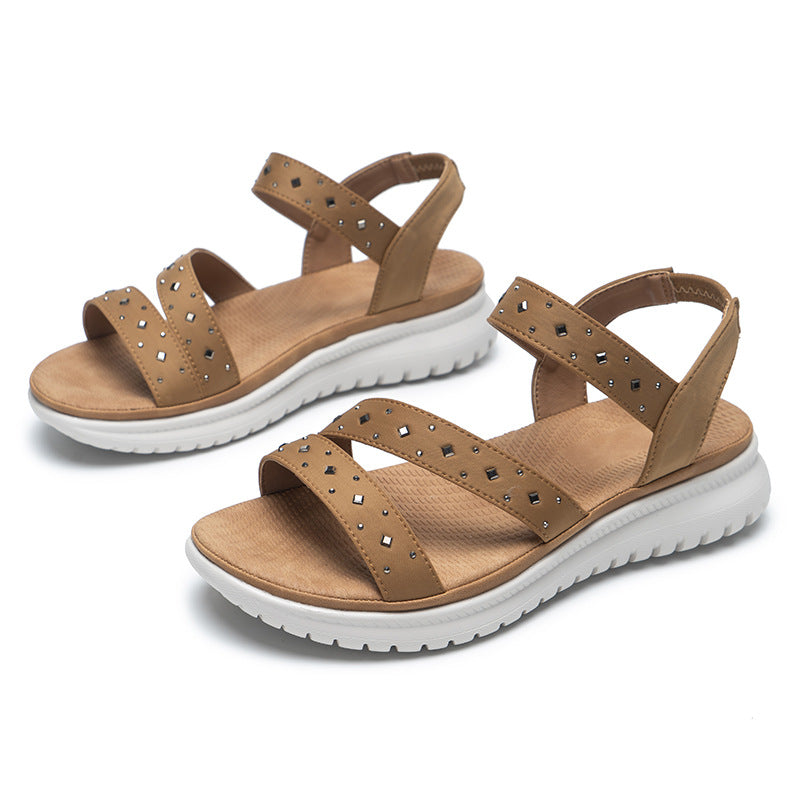 Comelyy Non-slip Soft-soled Rhinestone Fashion Women Sandals