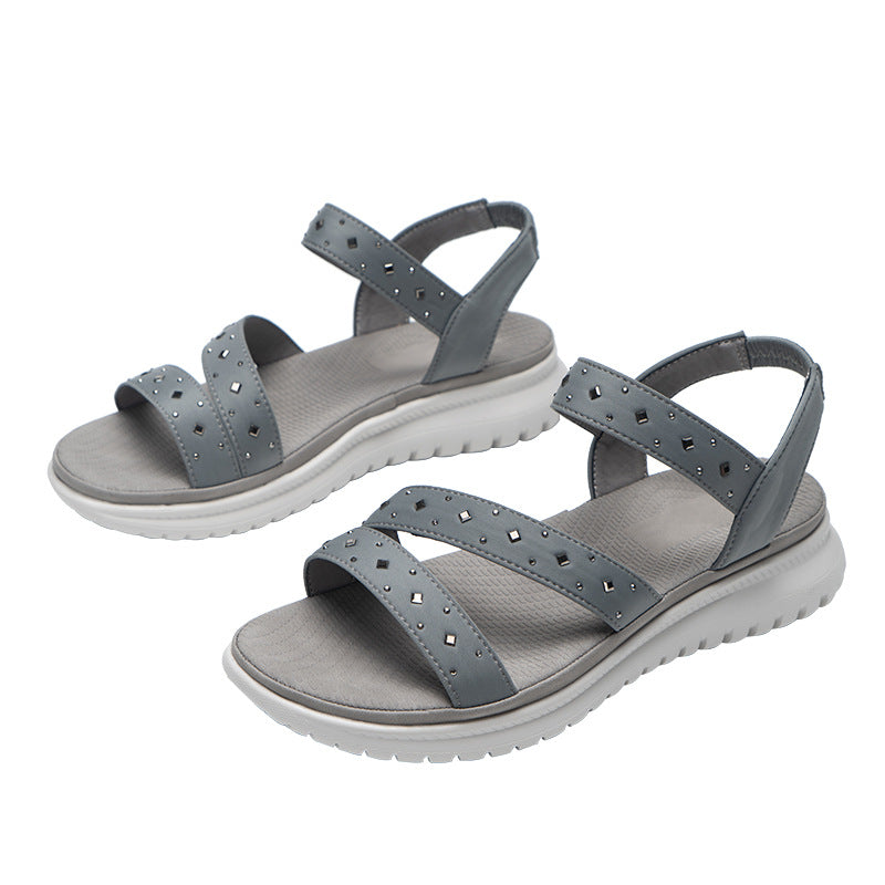 Comelyy Non-slip Soft-soled Rhinestone Fashion Women Sandals