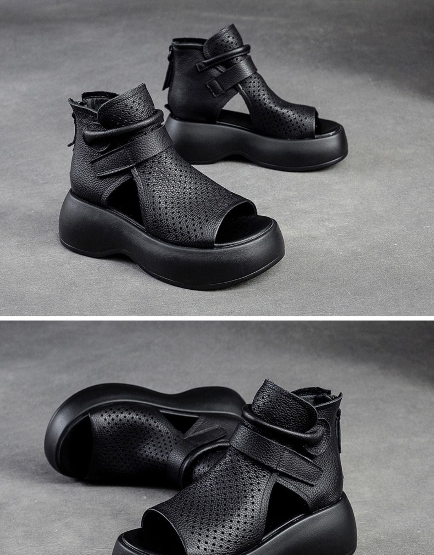 Comelyy Retro Sandals Hollow Breathable Thick Sole Comfortable Women's Shoes
