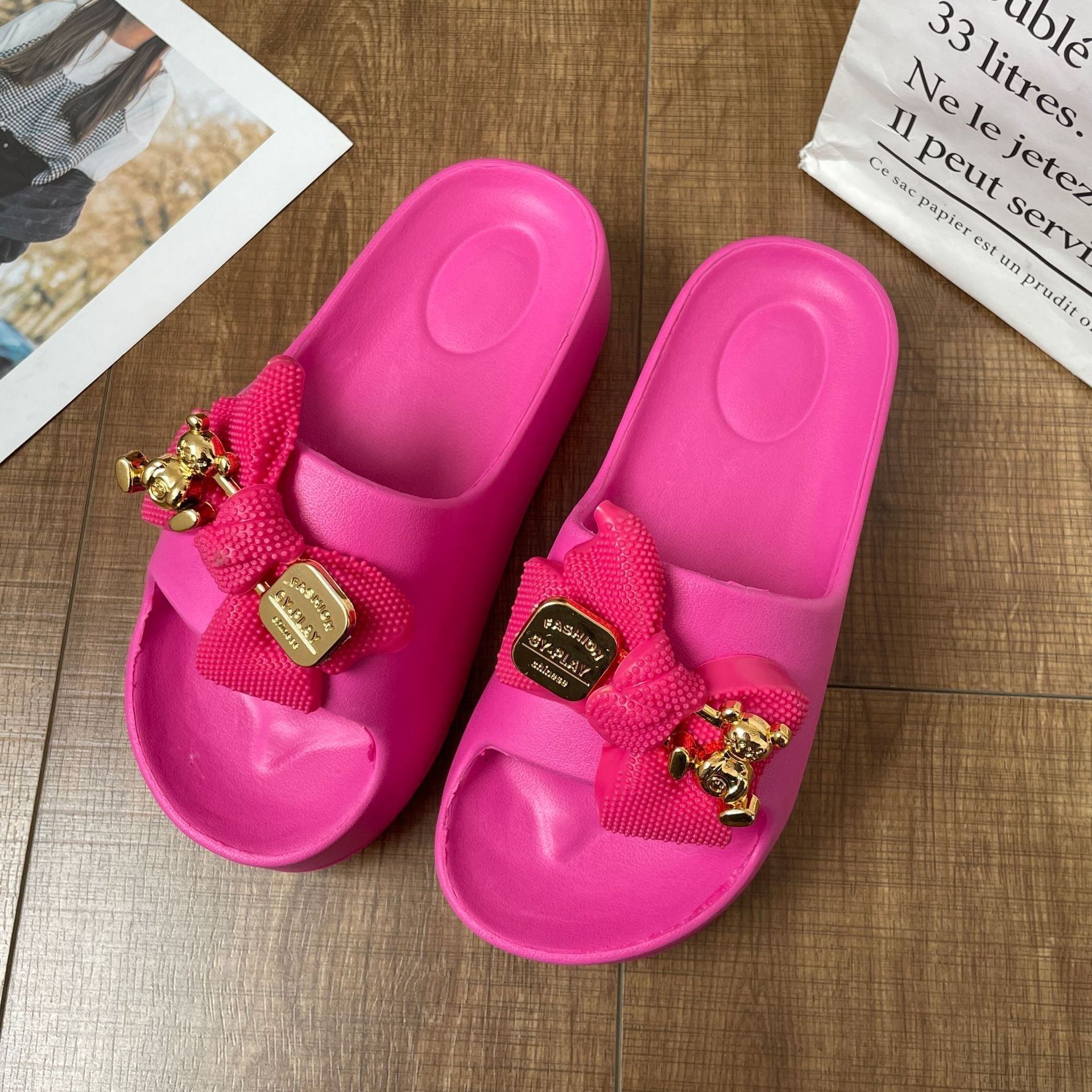 Comelyy Thick-soled casual slippers for home anti-slip slippers