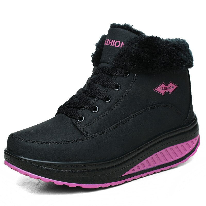 Comelyy Plush Warm Winter Boots Women's Platform  Ankle Swing Shoes