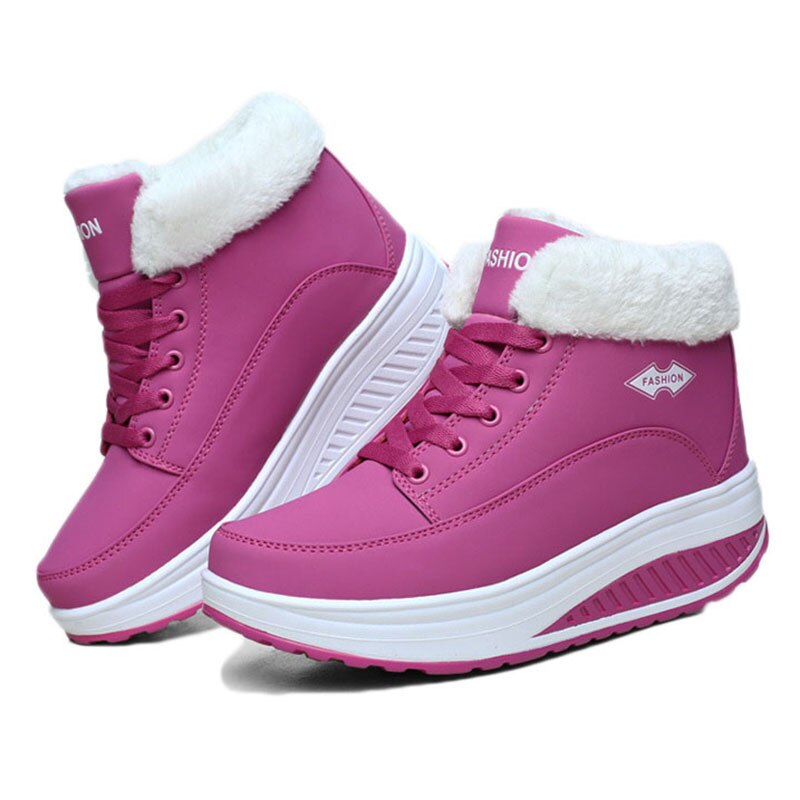 Comelyy Plush Warm Winter Boots Women's Platform  Ankle Swing Shoes