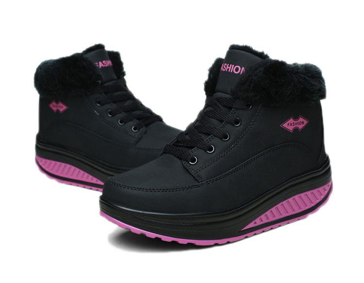 Comelyy Plush Warm Winter Boots Women's Platform  Ankle Swing Shoes