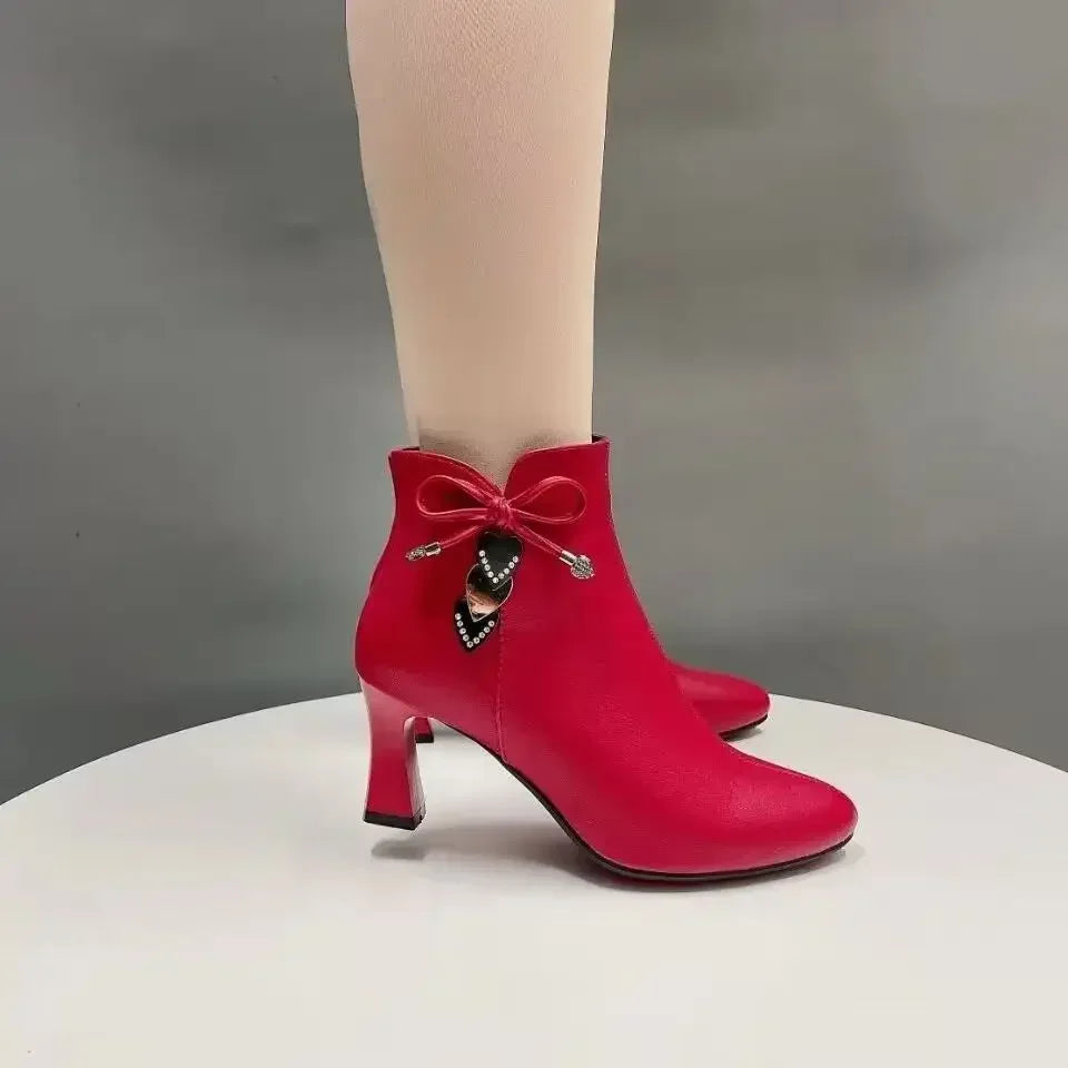 CharmBow™ Pointed Ankle Boots