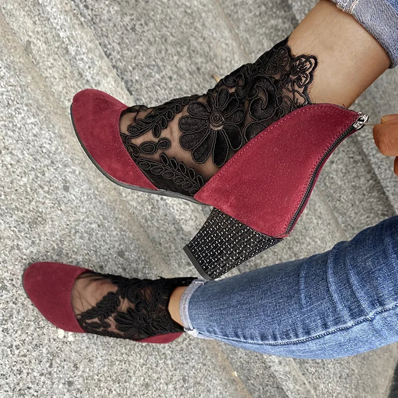 LaceBloom™ Women’s Summer Elegant Lace High Heels