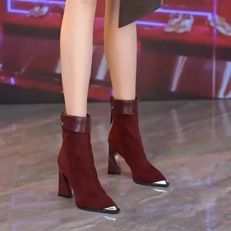 Velouré™ Women’s Faux Suede High Heel Ankle Boots