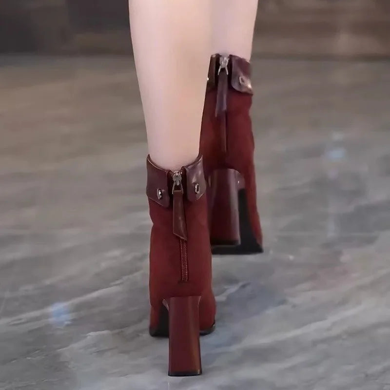 Velouré™ Women’s Faux Suede High Heel Ankle Boots