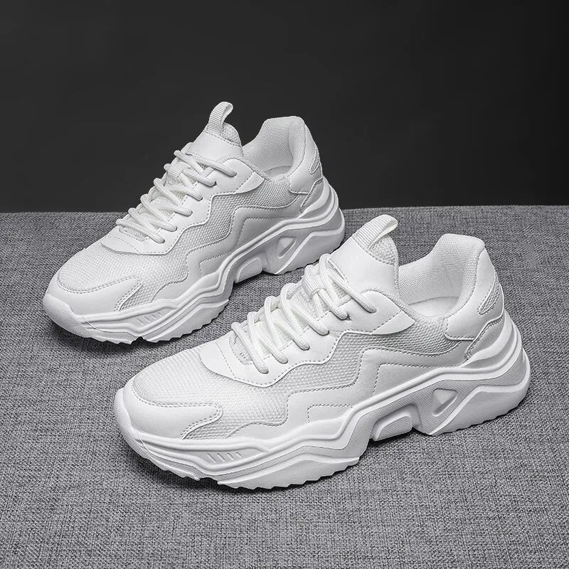 Mens Fresh Pure White Running Sneakers
