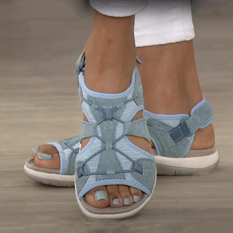 Comelyy Women Solid Color Hollow Out Casual Lady Sandals