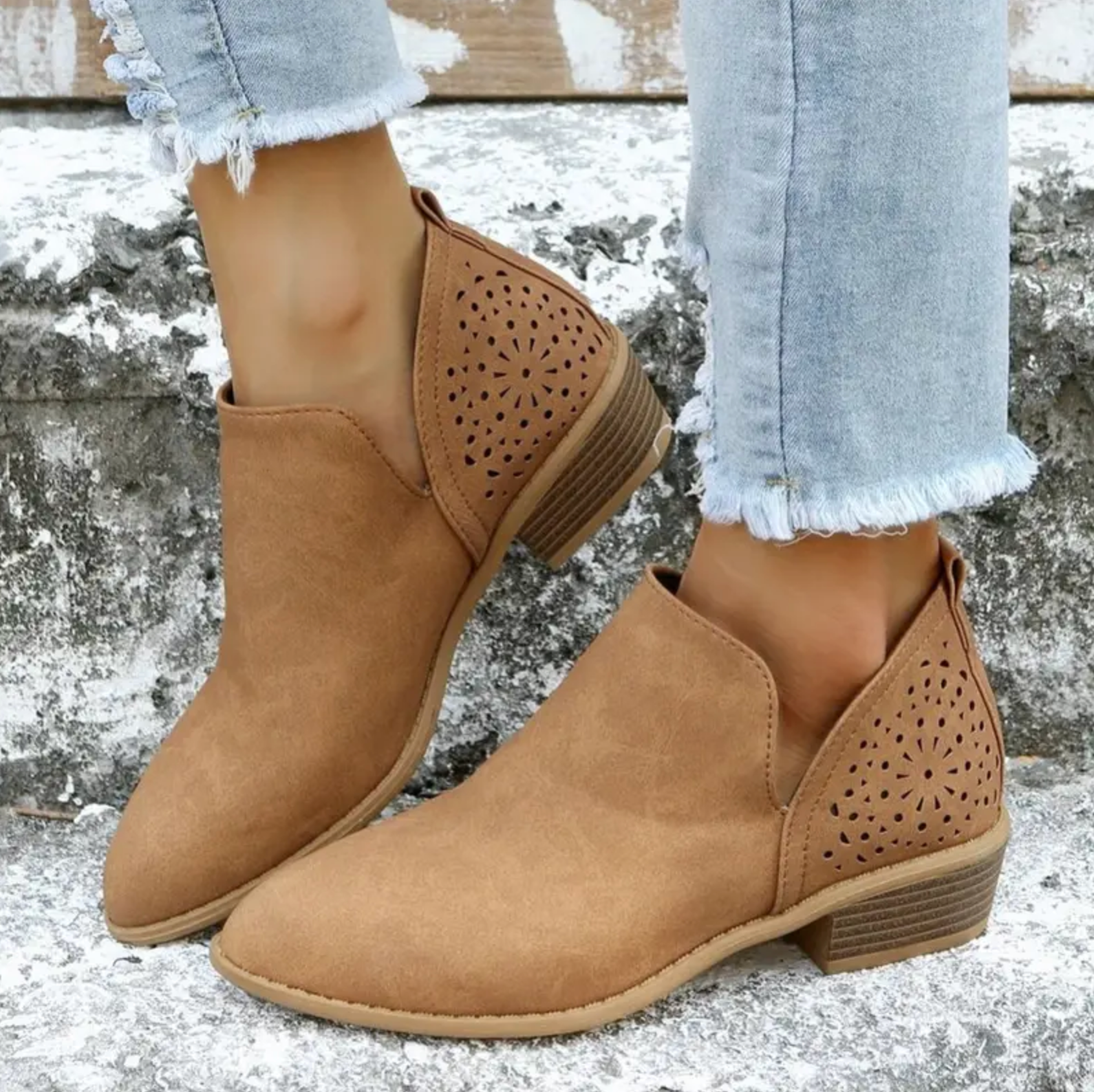 Comelyy chunky heel sleeve slim boots overshoes