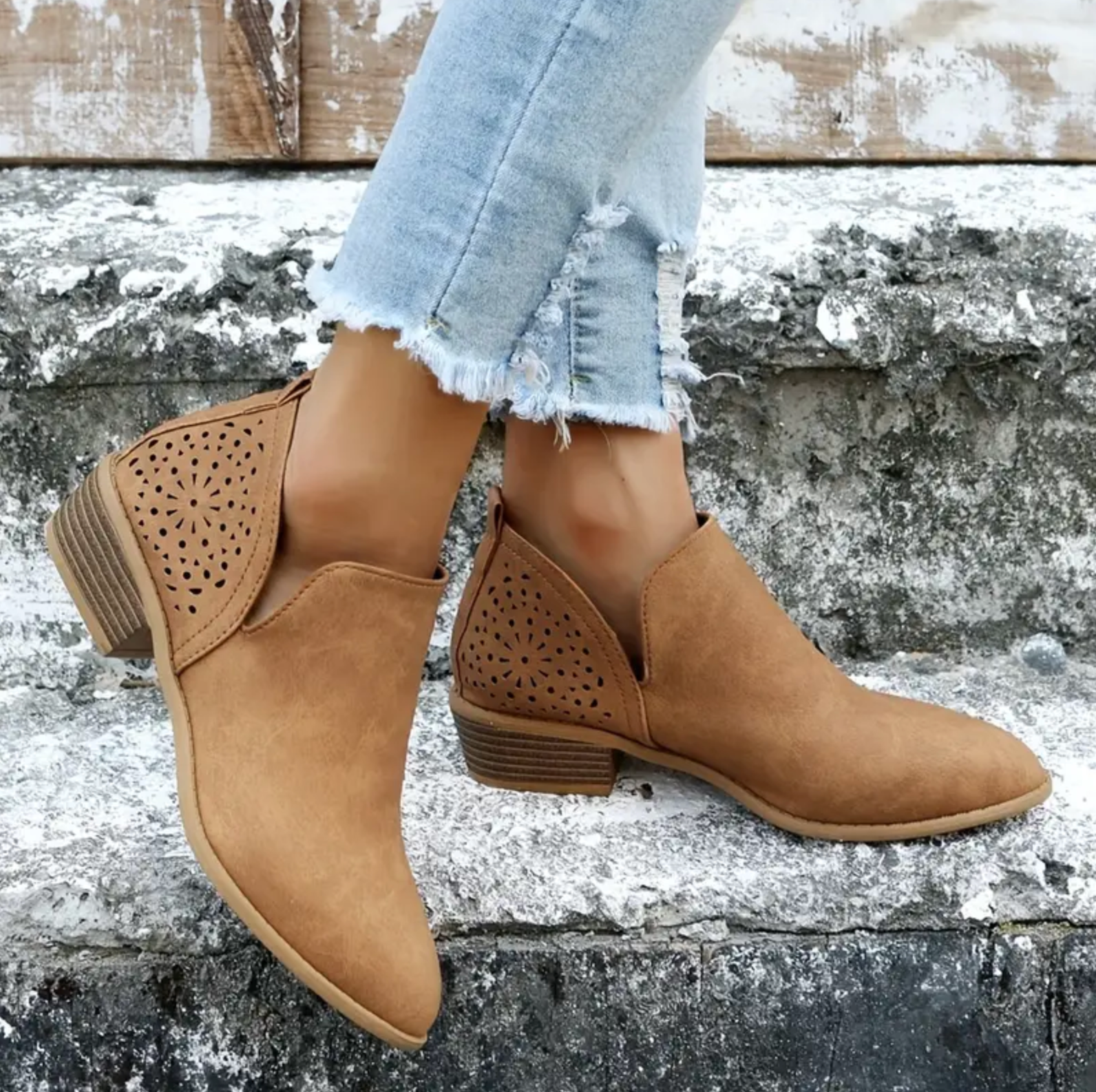 Comelyy chunky heel sleeve slim boots overshoes