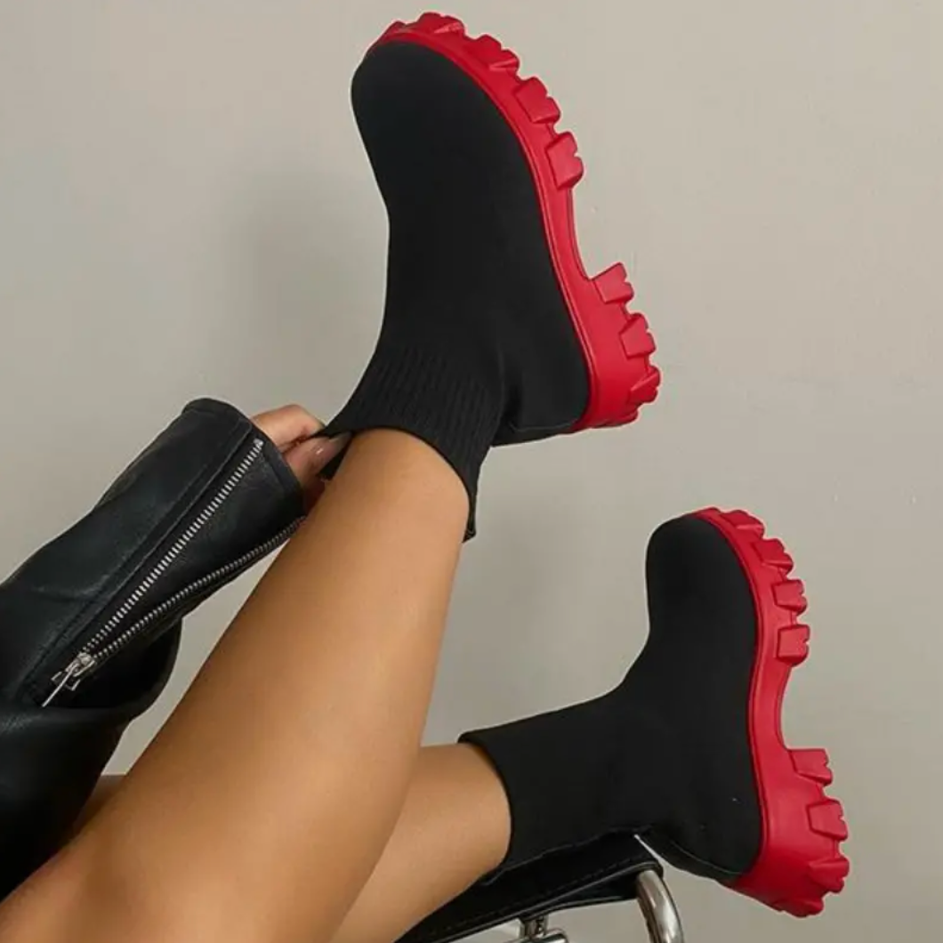 Comelyy Knitted Round Thick-soled Short Women Boots