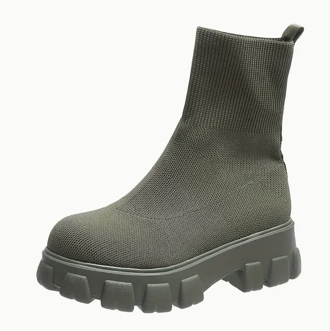 Comelyy Knitted Round Thick-soled Short Women Boots