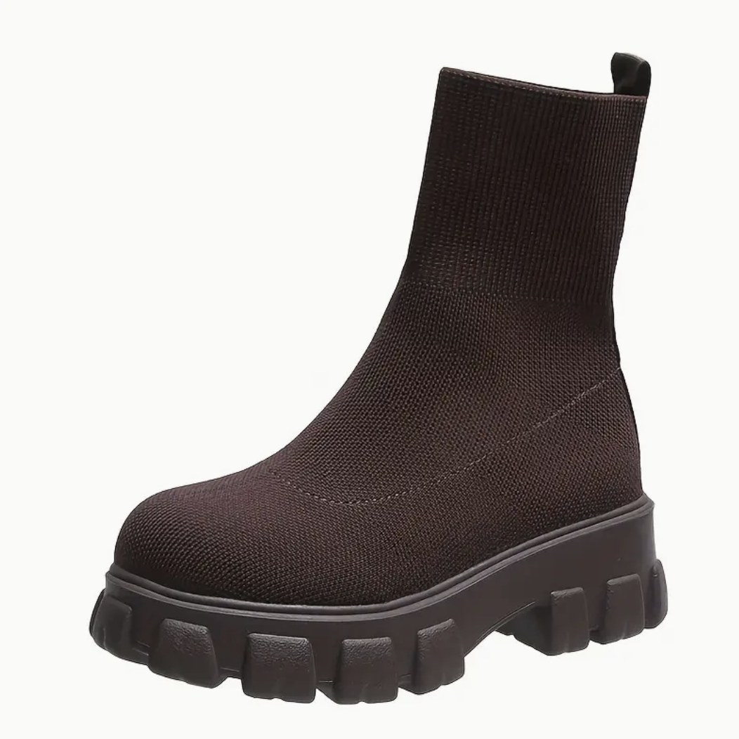 Comelyy Knitted Round Thick-soled Short Women Boots