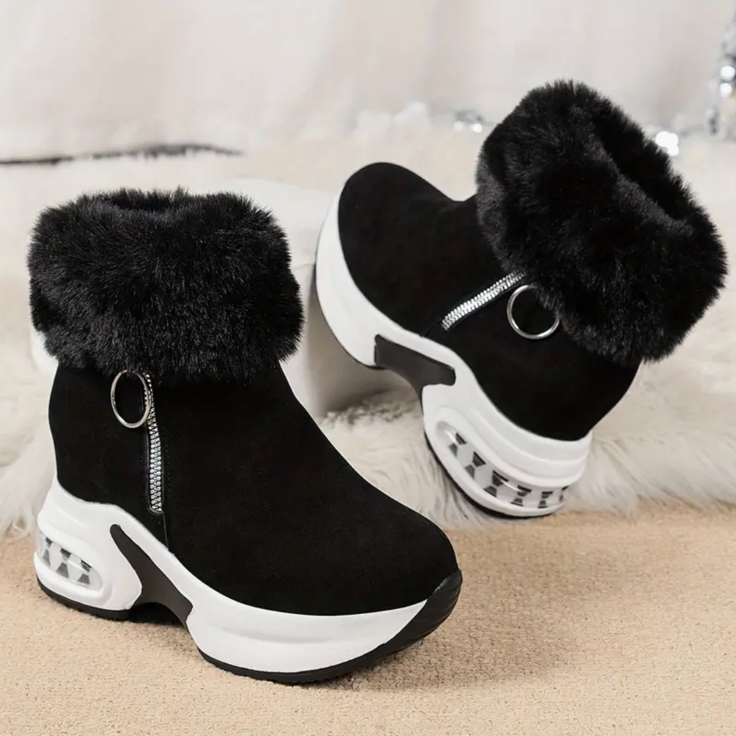 Comelyy Plush Lining and Side Zipper Comfortable and Stylish Boots