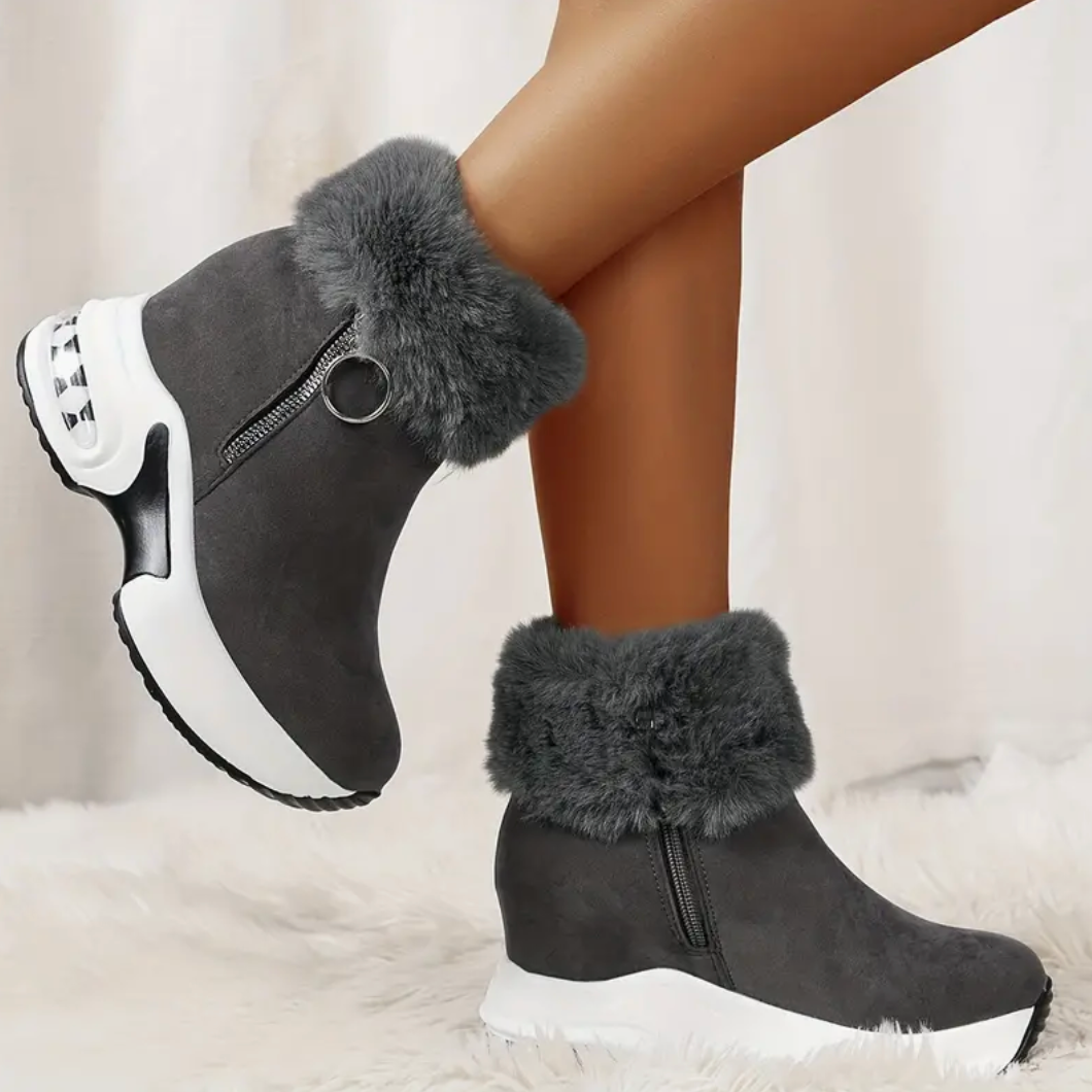 Comelyy Plush Lining and Side Zipper Comfortable and Stylish Boots