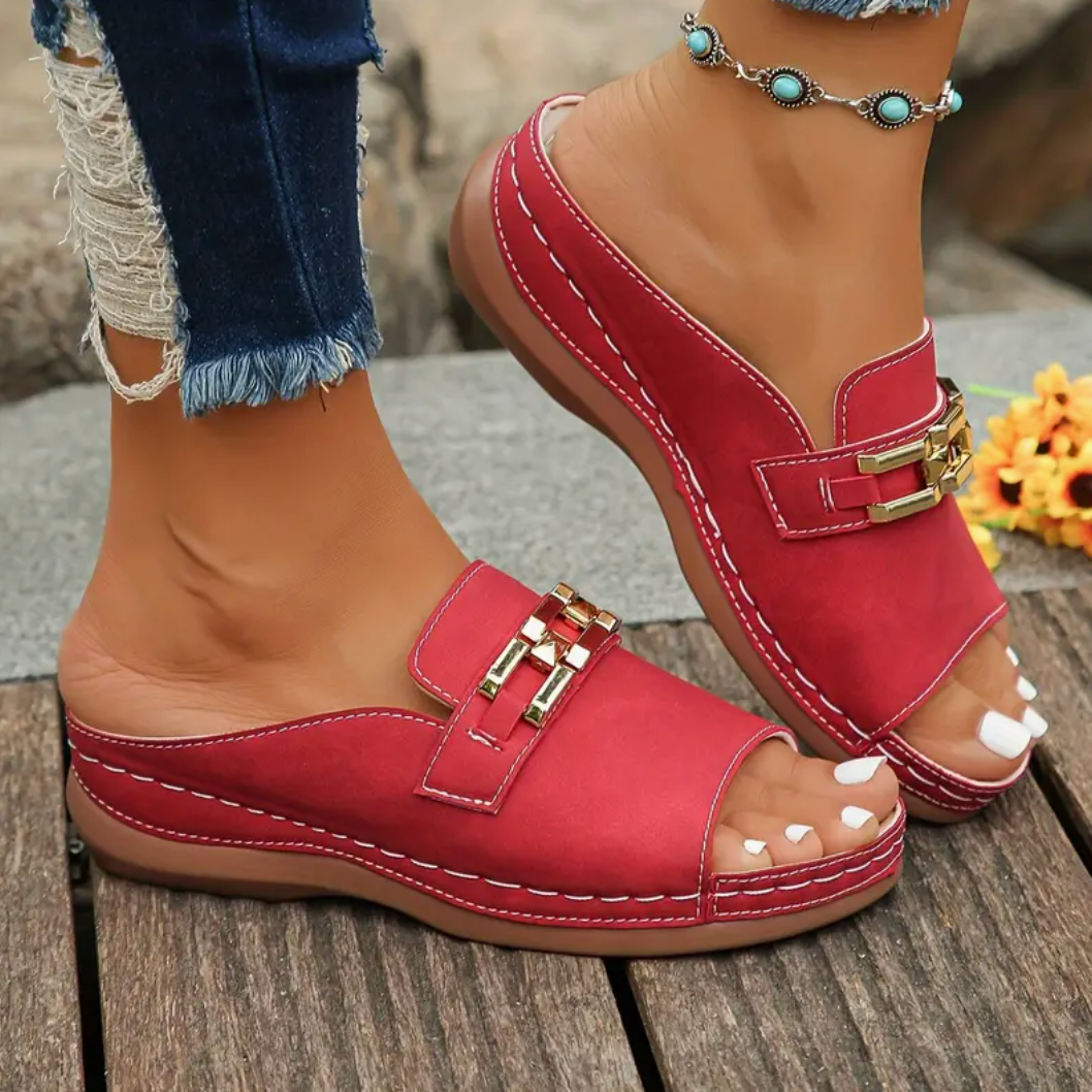 Comelyy Thick-soled Summer Outdoors Slip-resistant Slope-heel Women Sandals