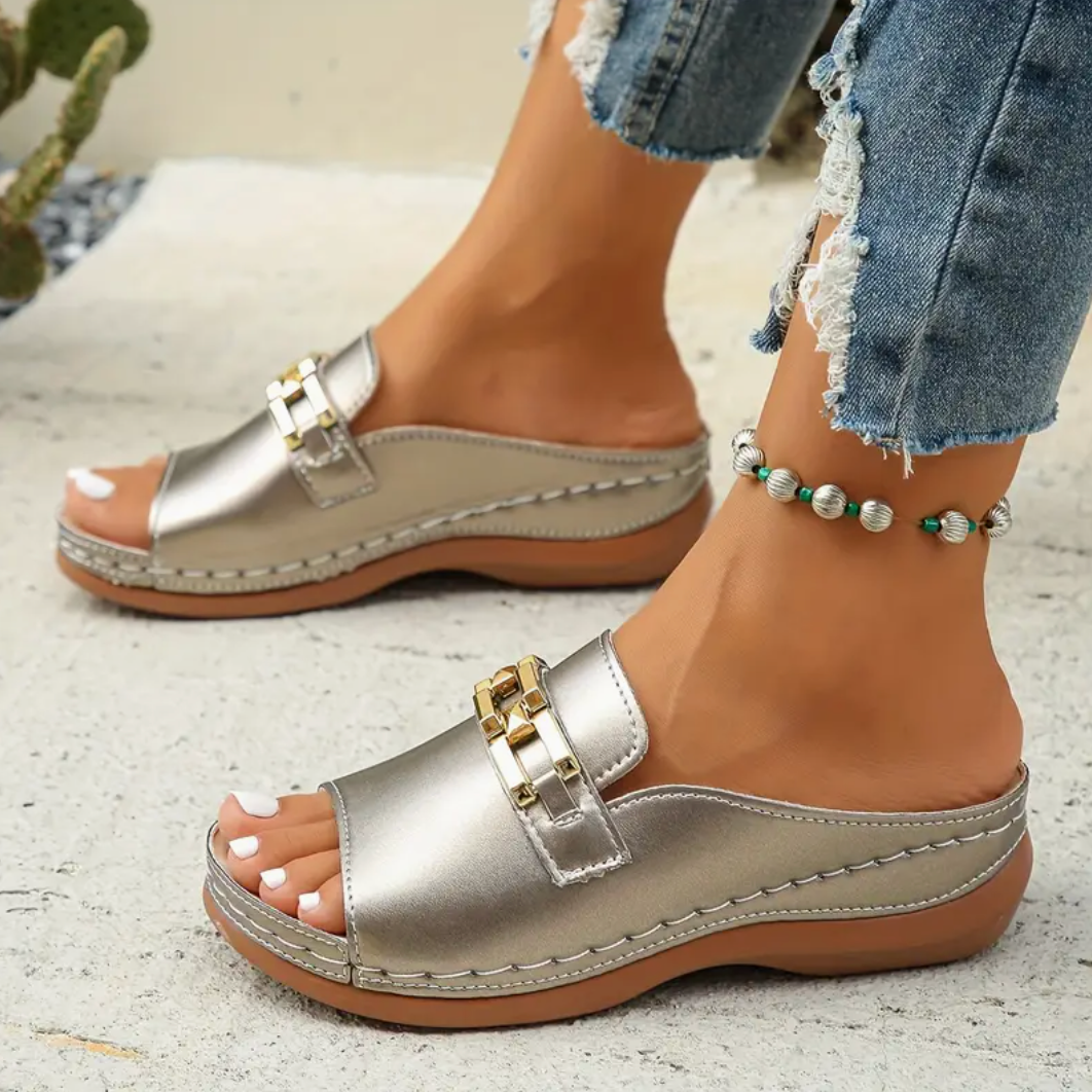 Comelyy Thick-soled Summer Outdoors Slip-resistant Slope-heel Women Sandals