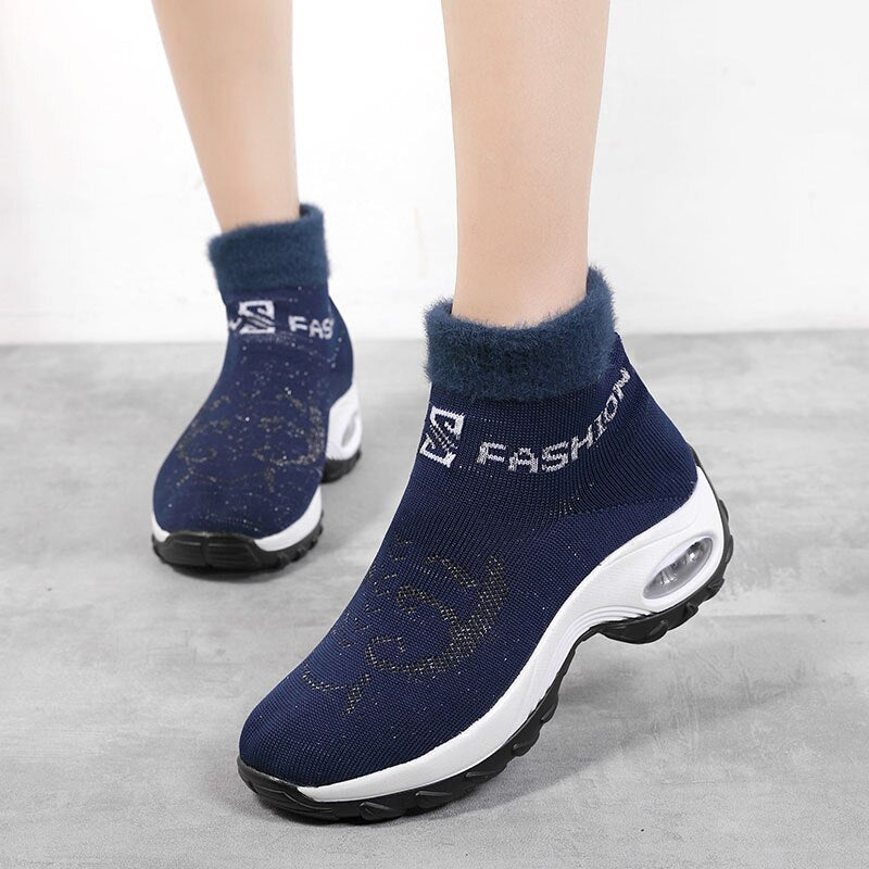 Comelyy  Winter Women Warm Fur Sock Boots