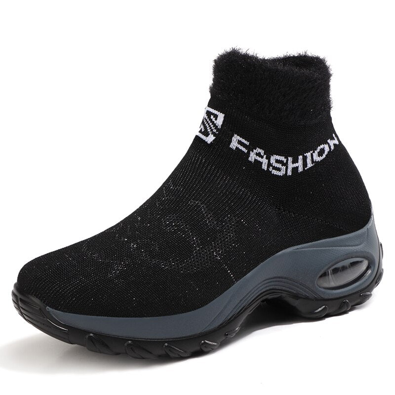 Comelyy  Winter Women Warm Fur Sock Boots