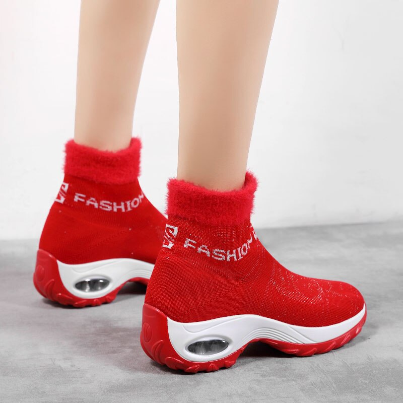 Comelyy  Winter Women Warm Fur Sock Boots