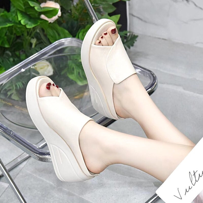Comelyy Women's sandals fashionable soft sole sandals platform sandals
