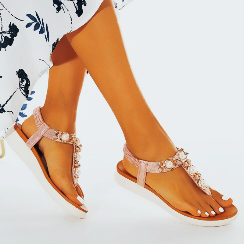 Comelyy Comfortable Pearl On Cloud Sandals