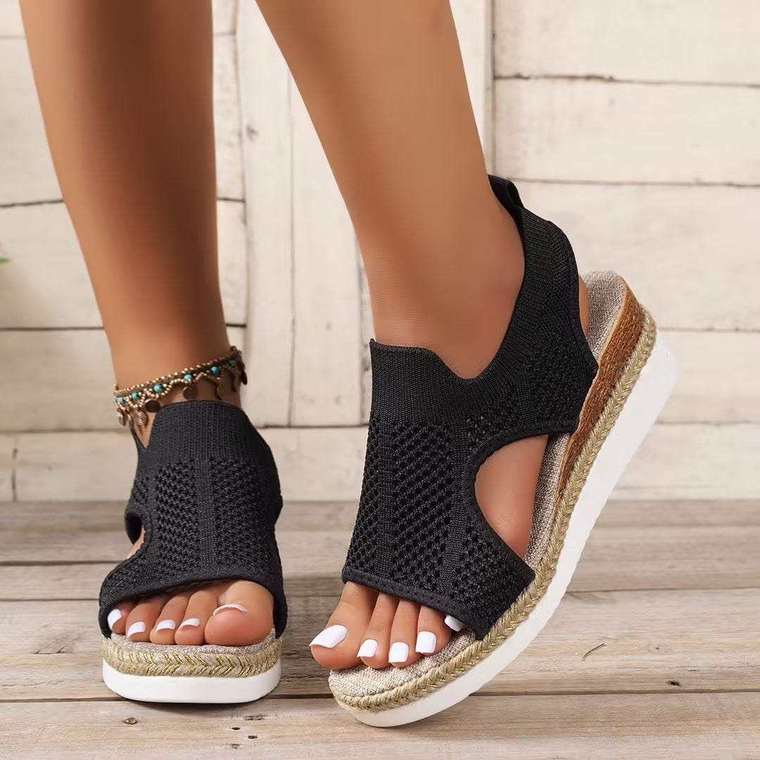 Comelyy flying weaving fish mouth mesh breathable sandals
