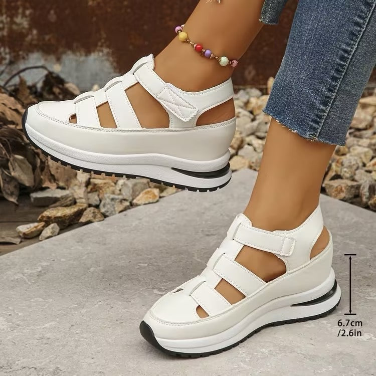 Comelyy Soft Sole Platform Round Toe Comfort Sandals